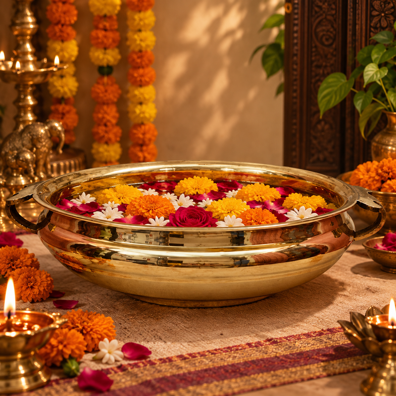 Festive decor setup