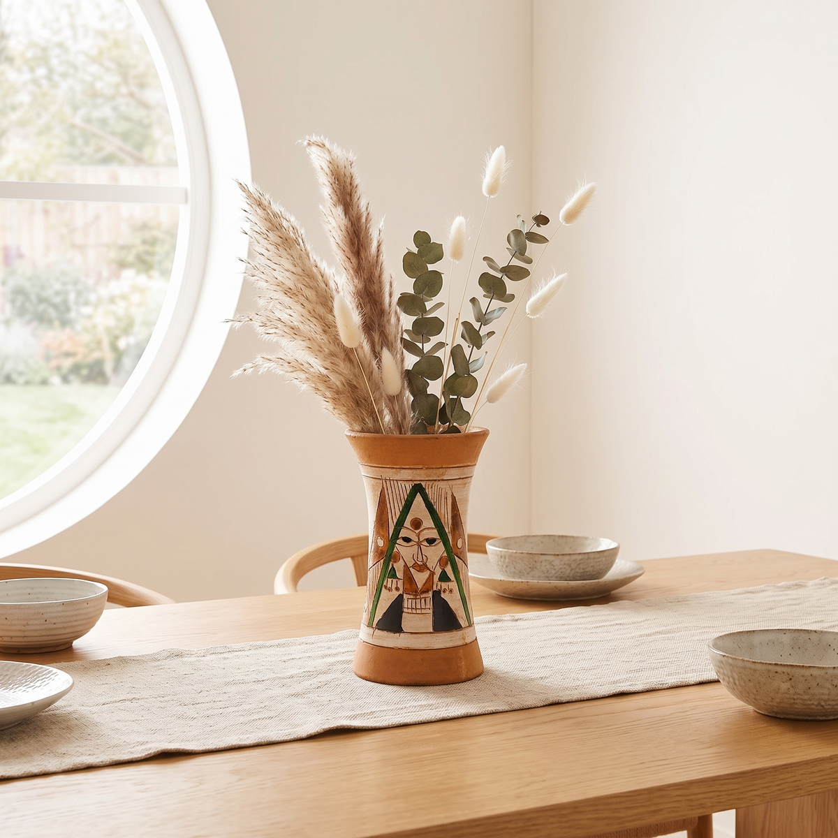 Minimal Japandi Dining table setup