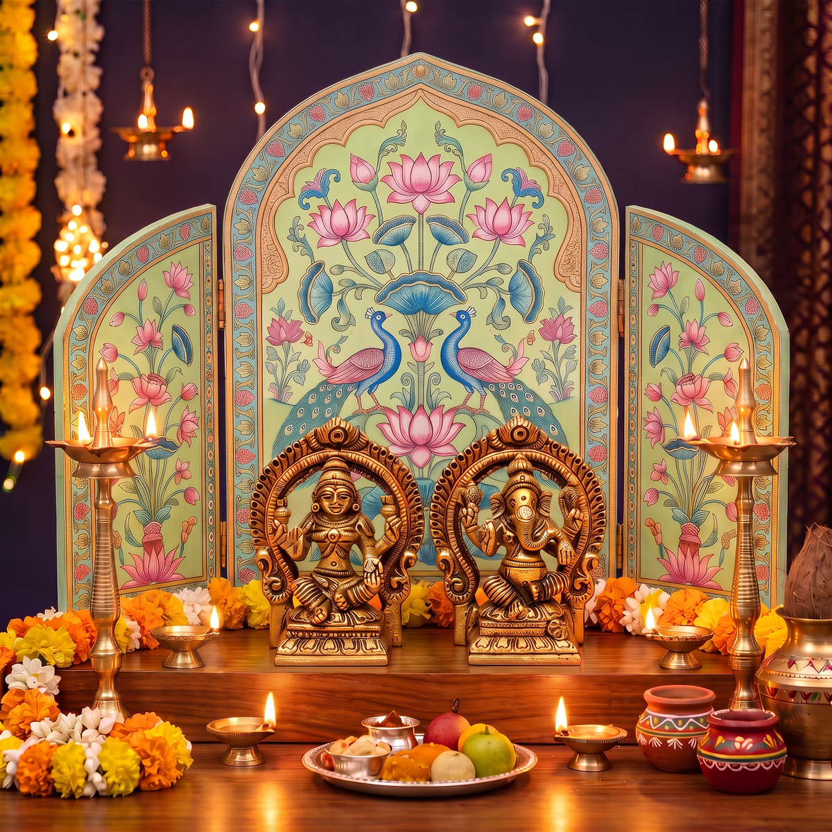 Festive Puja setup