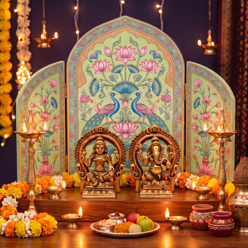 Festive Puja setup